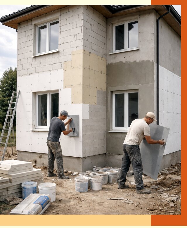 Утепление дома из газобетона в Москве от 4379 руб./м² — заказать у ТеплоМастерМск