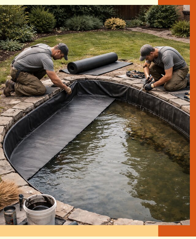 Гидроизоляция пруда в Москве от 15639 руб. под ключ | ТеплоМастерМск профессионально